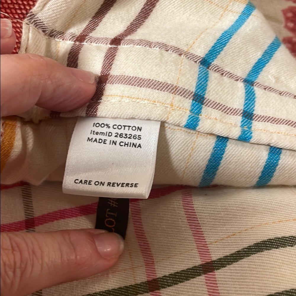 L.L. Bean RARE Sig Salt Wash Red Canvas Boat & Tote Check Print Inside - Picture 11 of 14